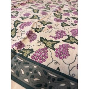 Couleur Nature Bruno Lamy Grape Vine Tablecloth 70x90 French Country Cotton